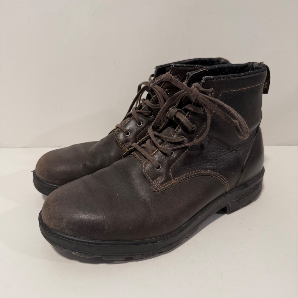 Blundstone Women's Lace Up Boots AU 6 / US 9 Brown Leather Ankle Work Lug Sole